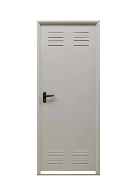 PUERTA CHAPA BLANCA REJILLA  80X180CM  H.70CM  APERTURA A DERECHA