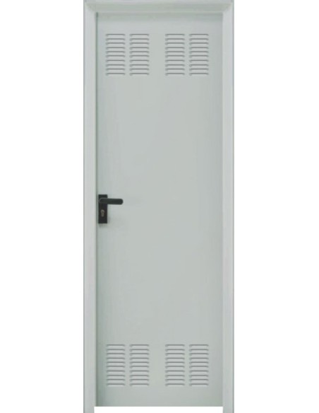 PUERTA CHAPA REJILLA 70X180CM HOJA 60CM APERTURA DERECHA BLANCA