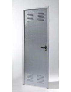 PUERTA CHAPA REJILLA  80X180CM H.70CM IZD.GALVA
