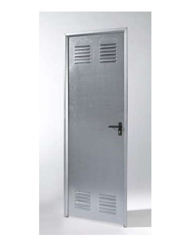 PUERTA CHAPA REJILLA  80X180CM H.70CM IZD.GALVA
