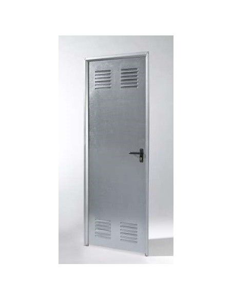 PUERTA CHAPA REJILLA  80X180CM H.70CM IZD.GALVA