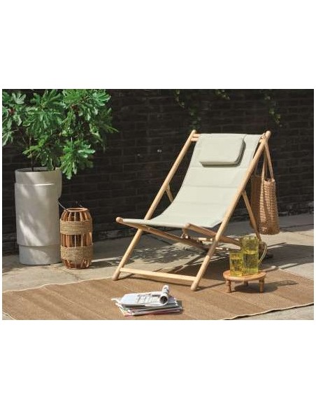 HAMACA BAMBU PLEGABLE CON COJIN