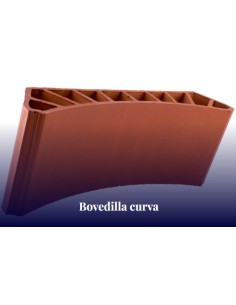 BOVEDILL.CURVA LISA 60CM ROJA 62X24X12,7
