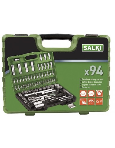 MALETIN 94 PCS LLAVE VASO 1/4-1/2PROP.