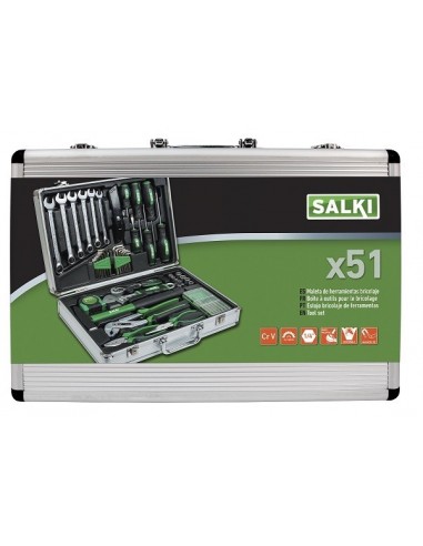 MALETA 51 PCS SET HERRAMIENTAS ALUMINIO