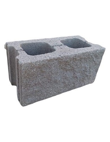 BLOQUE 20X20X40 2CARAS SPLIT GRIS CAVA