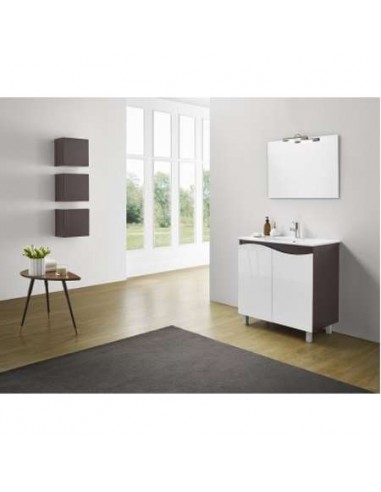 MUEBLE 80CM ROMA BLANCO-WENGUE SIN LVBO.