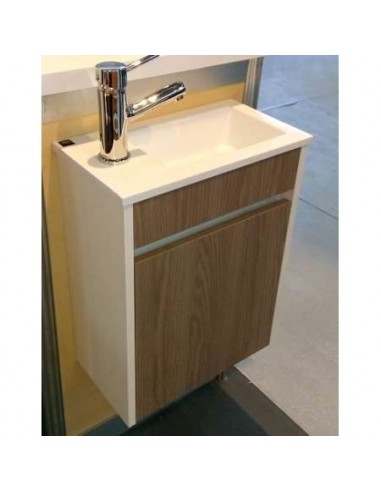MUEBLE 43X23X52 MINI ROBLE BLANCO+LAVABO